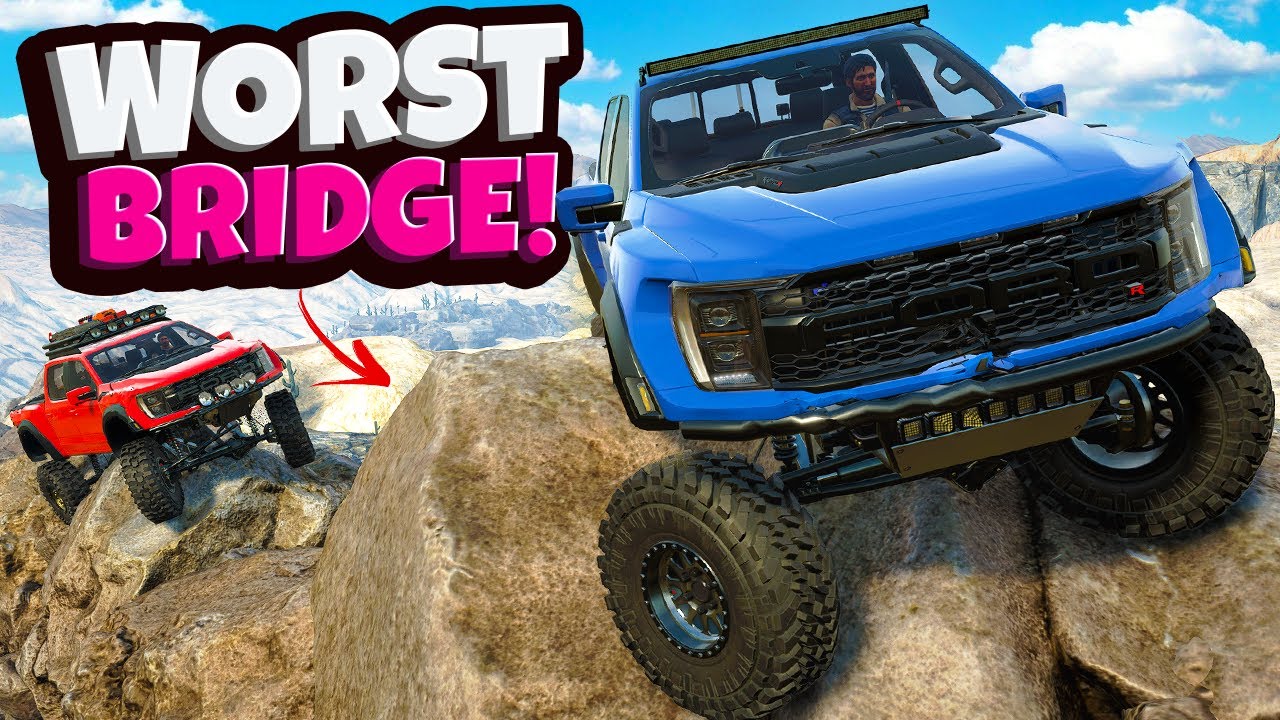 We Climbed the Most DANGEROUS BRIDGE in TRUCKS in Snowrunner Mods!