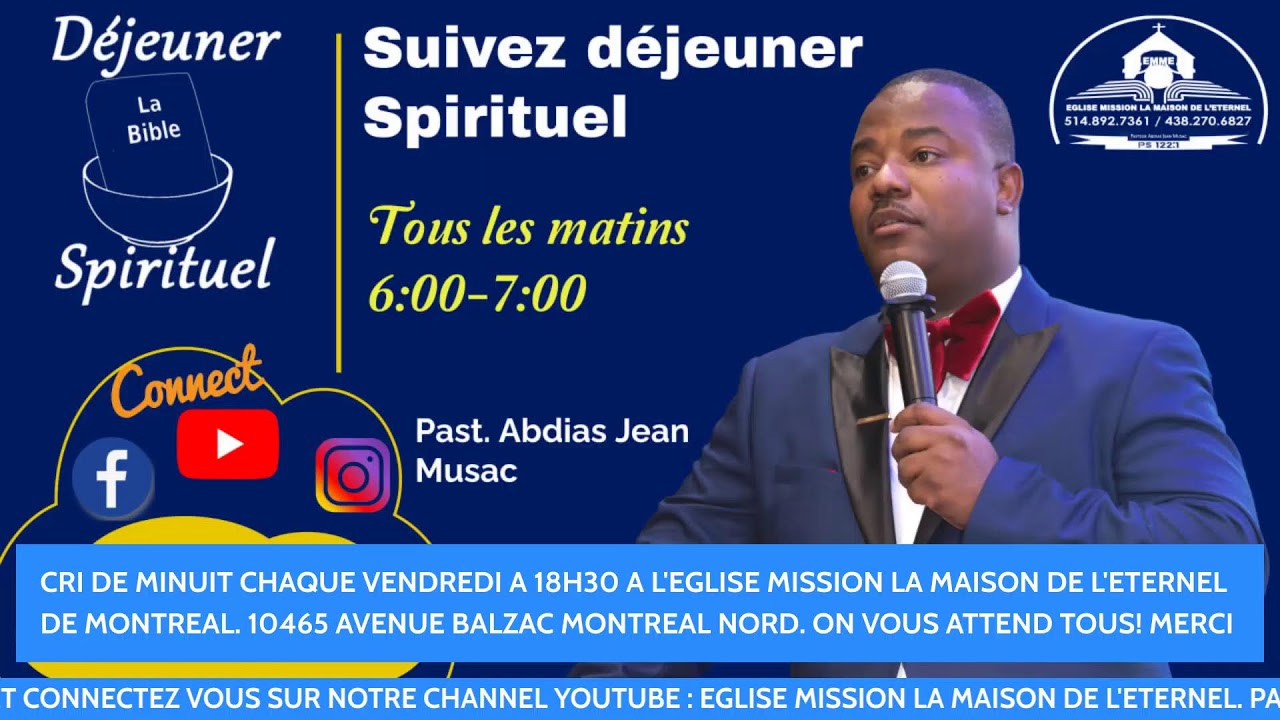 DEJEUNER SPIRITUEL AVEC PAST ABDIAS