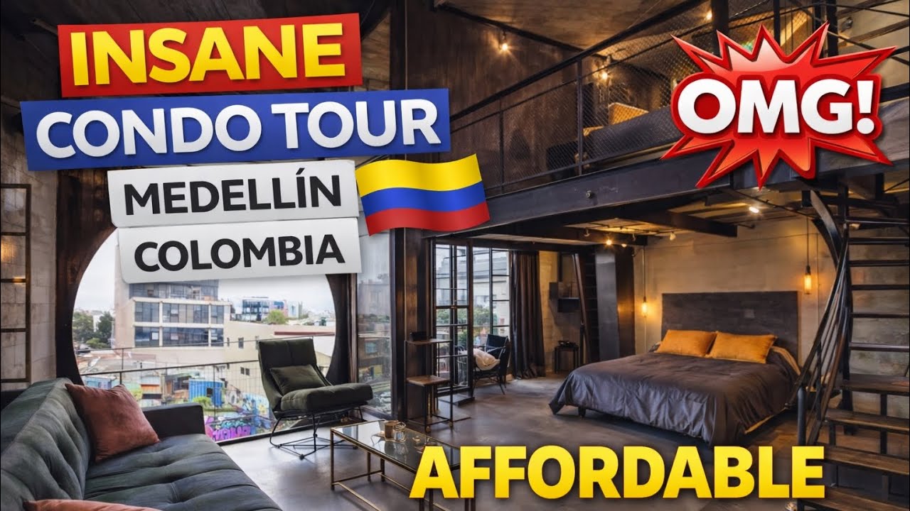 INSANE Rooftop Views! Medellín Colombia 1-Bedroom Apartment Tour 🇨🇴
