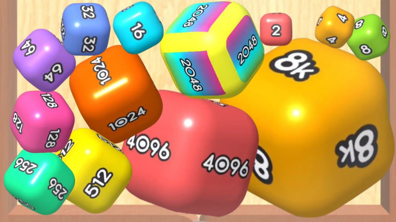 Merge Cute 2048 3D - ASMR Gameplay (Cubes Math, Level Up NumberBlocks Jelly Balls)
