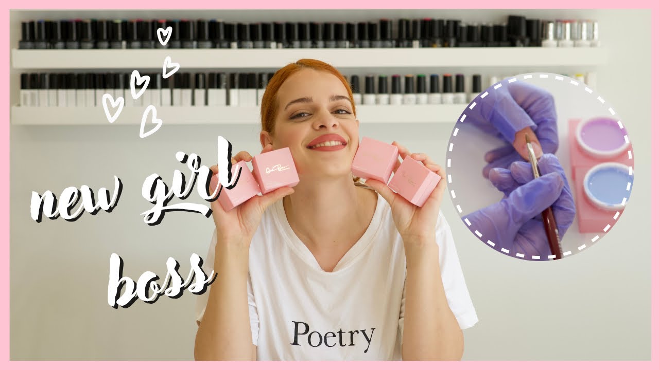 Ombre με 2 rubber candy βάσεις απο Girl Boss | G NailTales