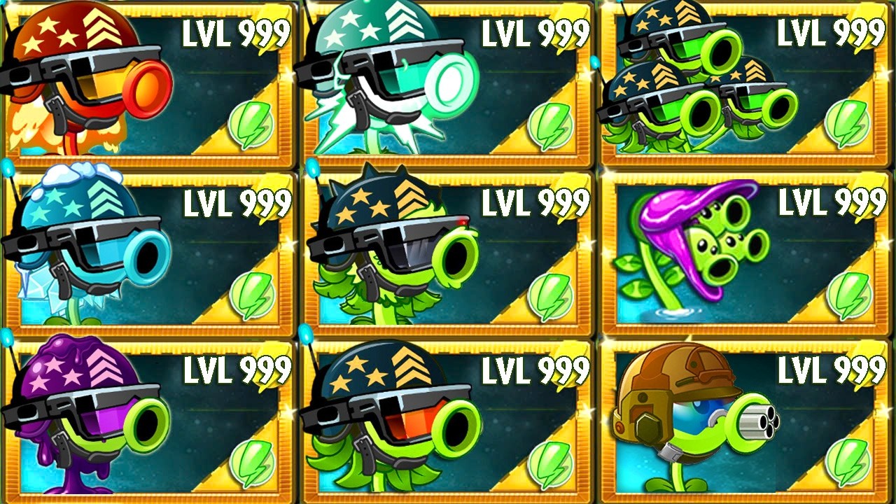 Pvz 2 - All PEA & Mint Plants VS All Mega Gatling Pea - Who Will Win? - Plant vs Plant