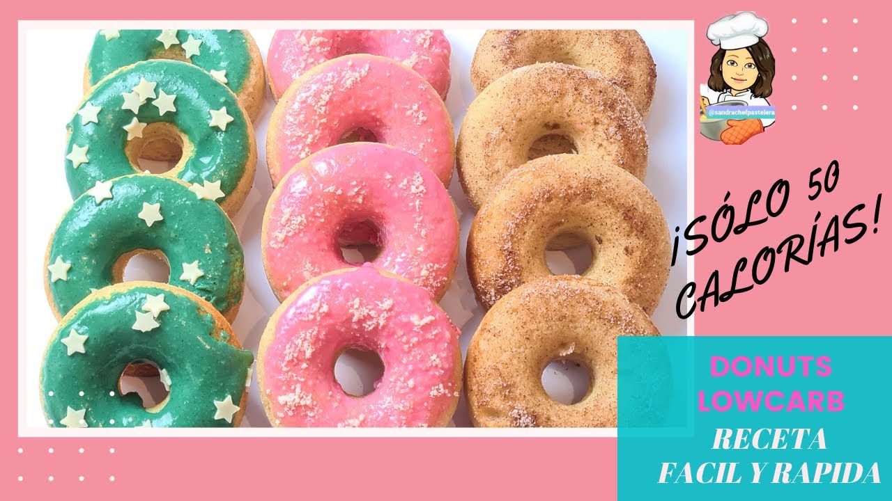 🥯Donuts QUE NO ENGORDAN ( BAJOS EN CARBOHIDRATOS) | Receta SALUDABLE para diabéticos