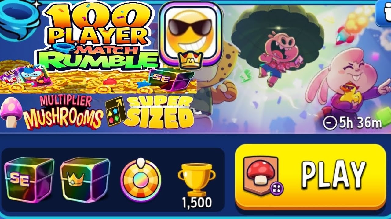 Match Rumble 100 Players Multiplier Mushroom + Super Sized | Match Masters