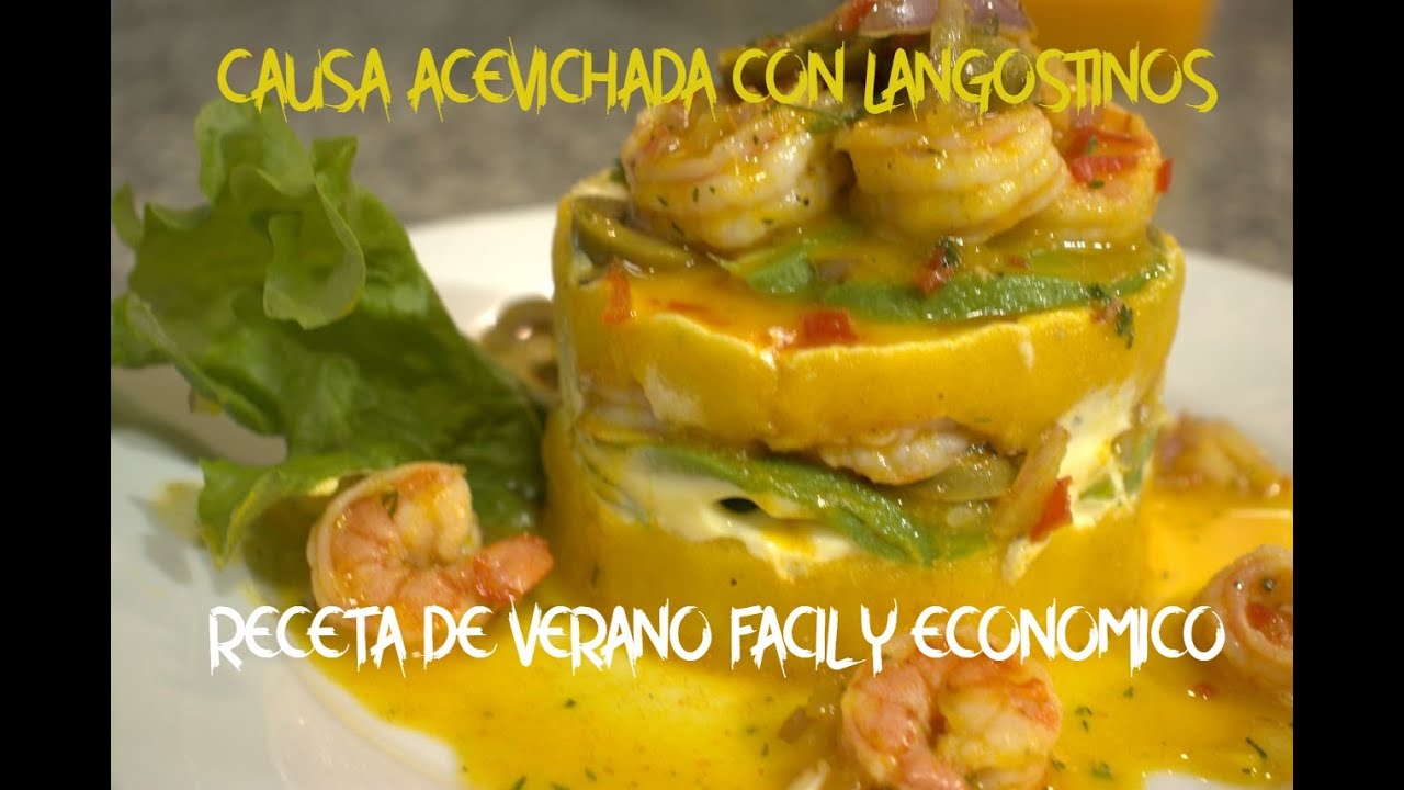 CAUSA ACEVICHADA CON LANGOSTINOS I Fácil y rápido de preparar I Cristinakitchenperu