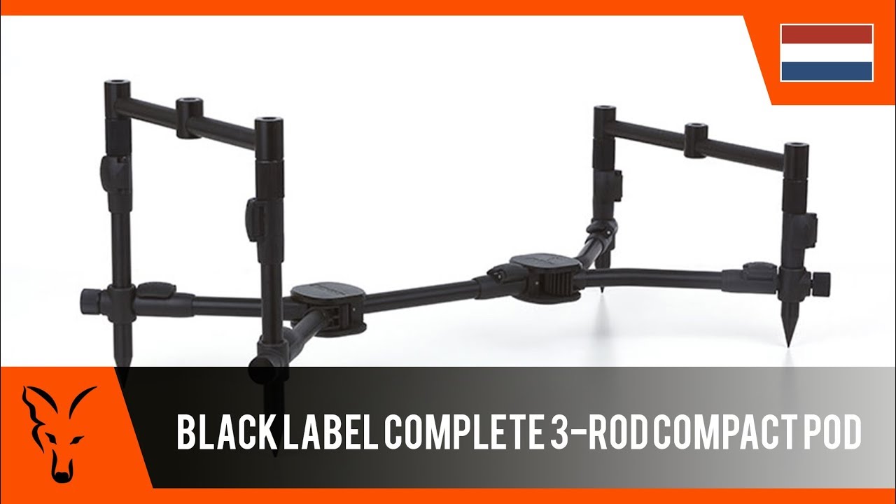 *** Fox Karpervissen TV *** Black Label Complete 3-Rod Compact Pod