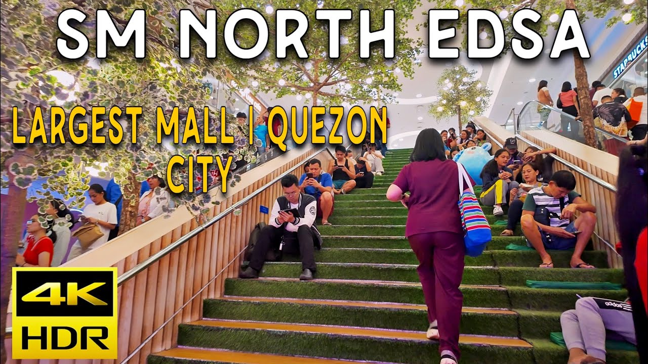Exploring Largest Shopping Mall in Quezon City | SM North EDSA Walking Tour | Philippines 4K HDR