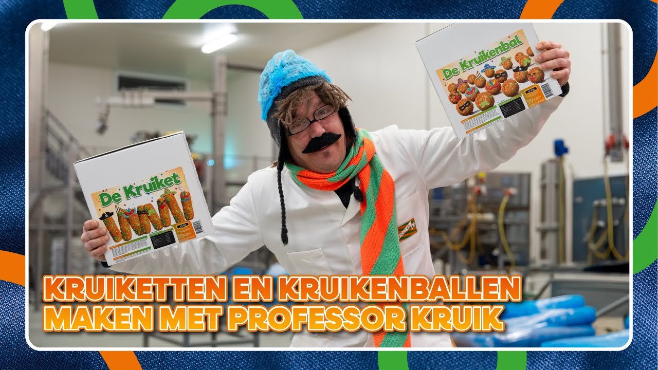 Professor Kruik op bezoek bij de Jong Food voor productie Kruiket! - KruikenTV