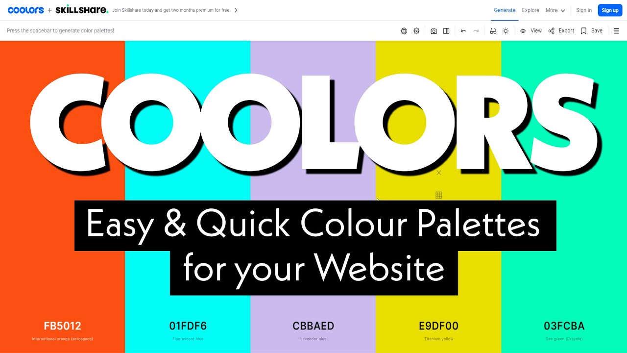 Coolors | Design beautiful and proper colour palettes in a jiffy!