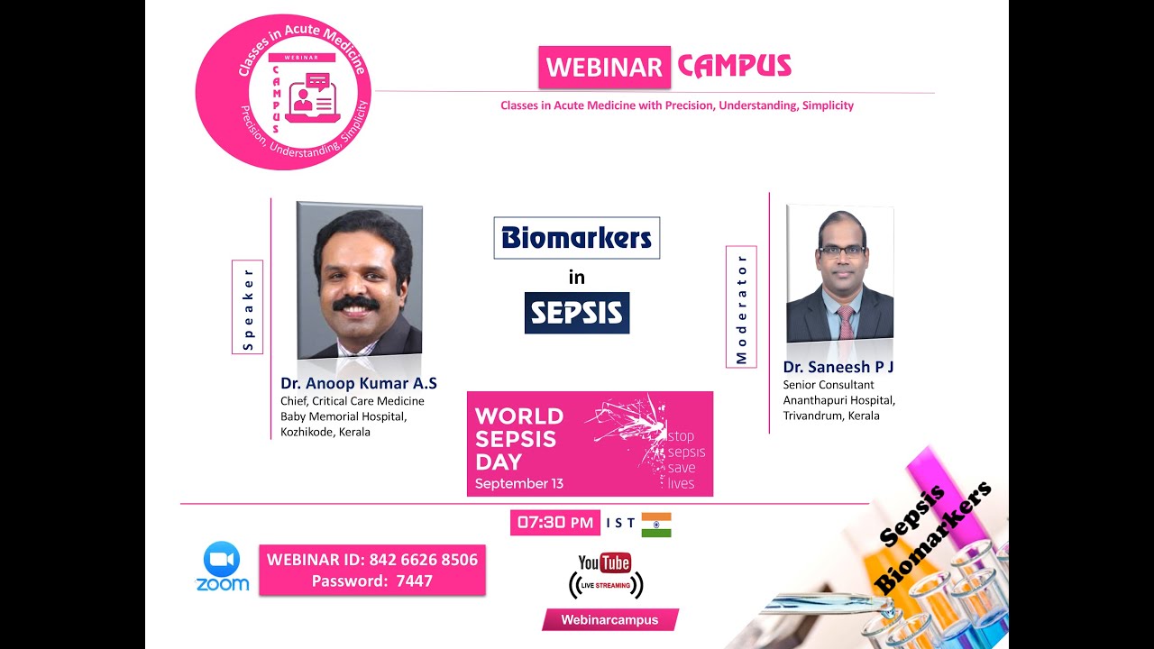 Biomarkers in sepsis - Dr Anoop Kumar A S | WebinarCAMPUS