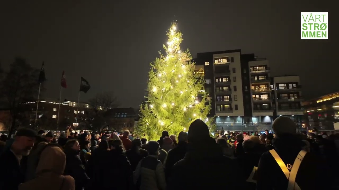 Julegrantenning på Strømmen 1. advent 2024 | Video: Vårt Strømmen, www.vårtstrømmen.no