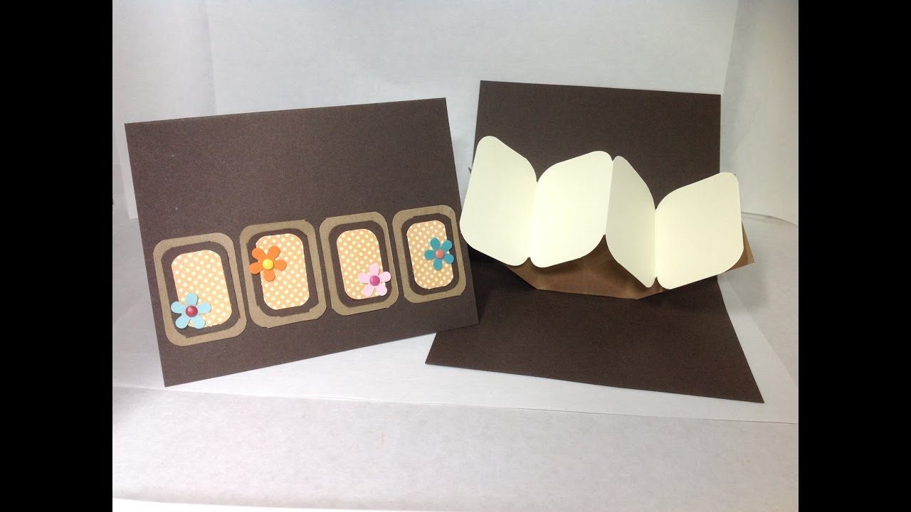 四屏彈跳式手工卡片製作示範 Pop Up Hand Made Card