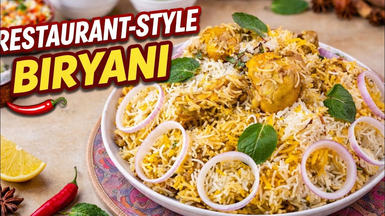 RESTAURANT STYLE CHICKEN BIRYANI. 😋 | Must Try.