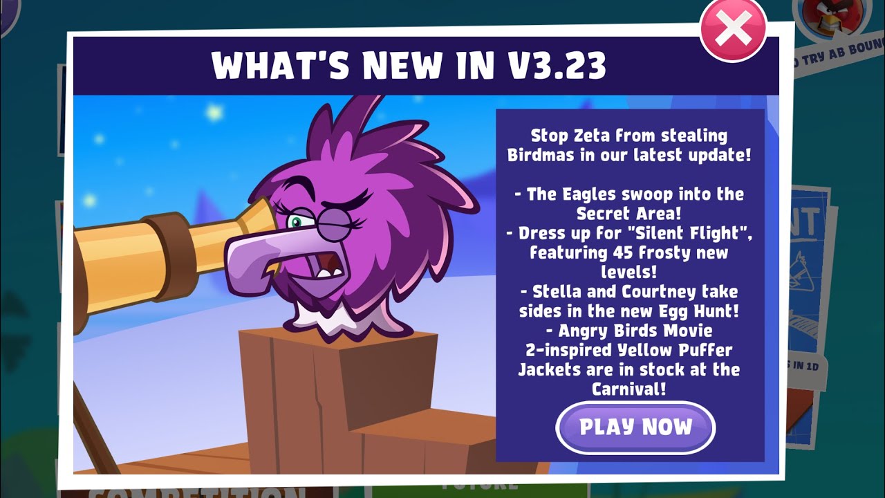 Обновление Angry Birds Reloaded Silent Flight + Возвращение орла! (V3.23)