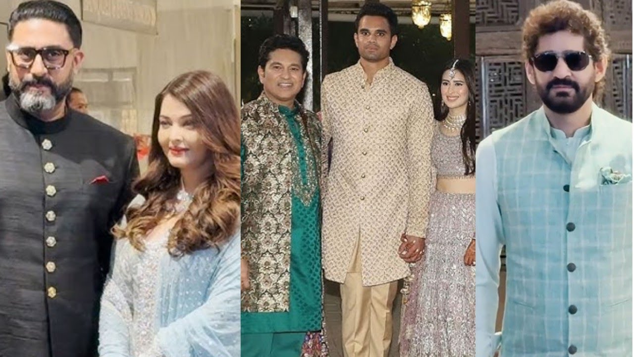 Ashwariya Rai, Abhishek Bachchan,Piyush Chawla & Others Arrives Sachin Son Arjun Wedding Ceremony l