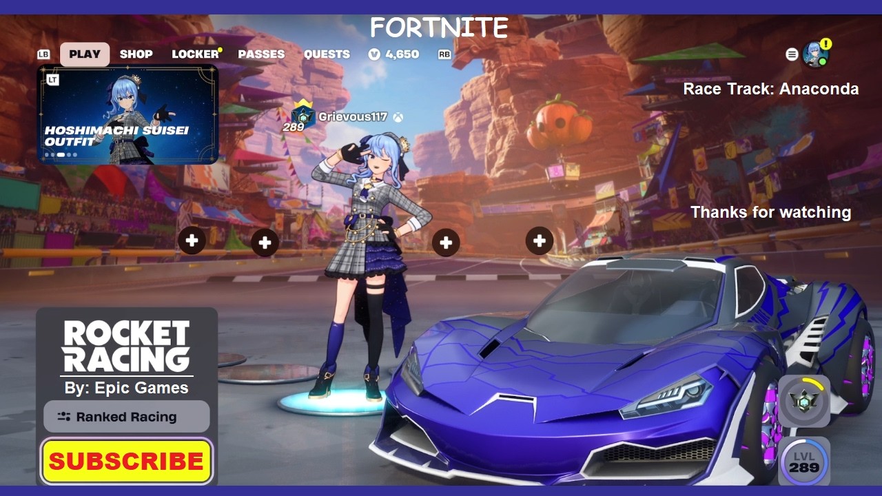 Fortnite: Rocket Racing Ranked Gameplay | Hoshimachi Suisei