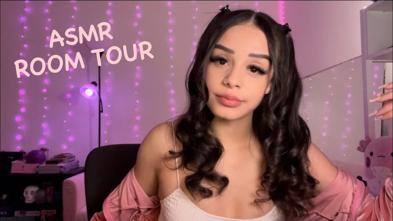 ASMR Room Tour 💗 Tapping + Scratching in my PINK Room (whispering, camera taps / scratches) Lofi ✨