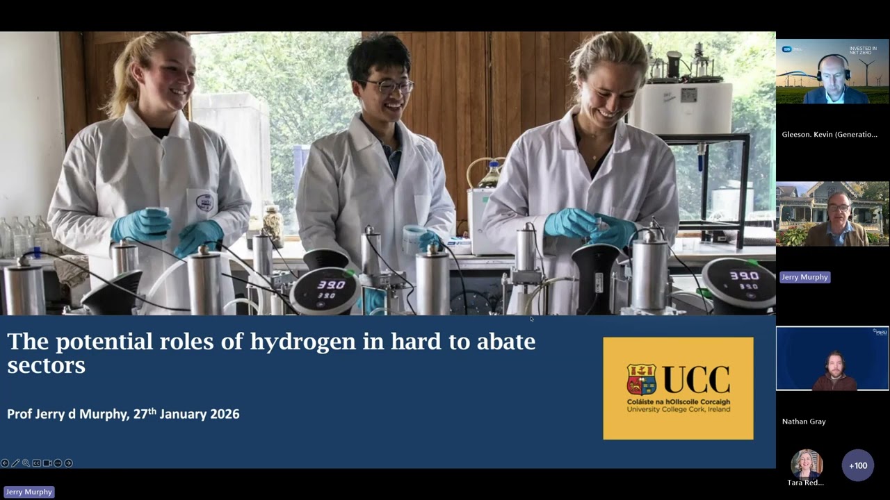 Webinar:  The role of hydrogen in a secure low carbon ecosystem in Ireland