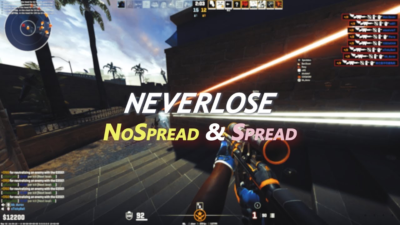Destroying all in CS2 HVH [ NoSpread and Spread ] ft. NeverLose.сс