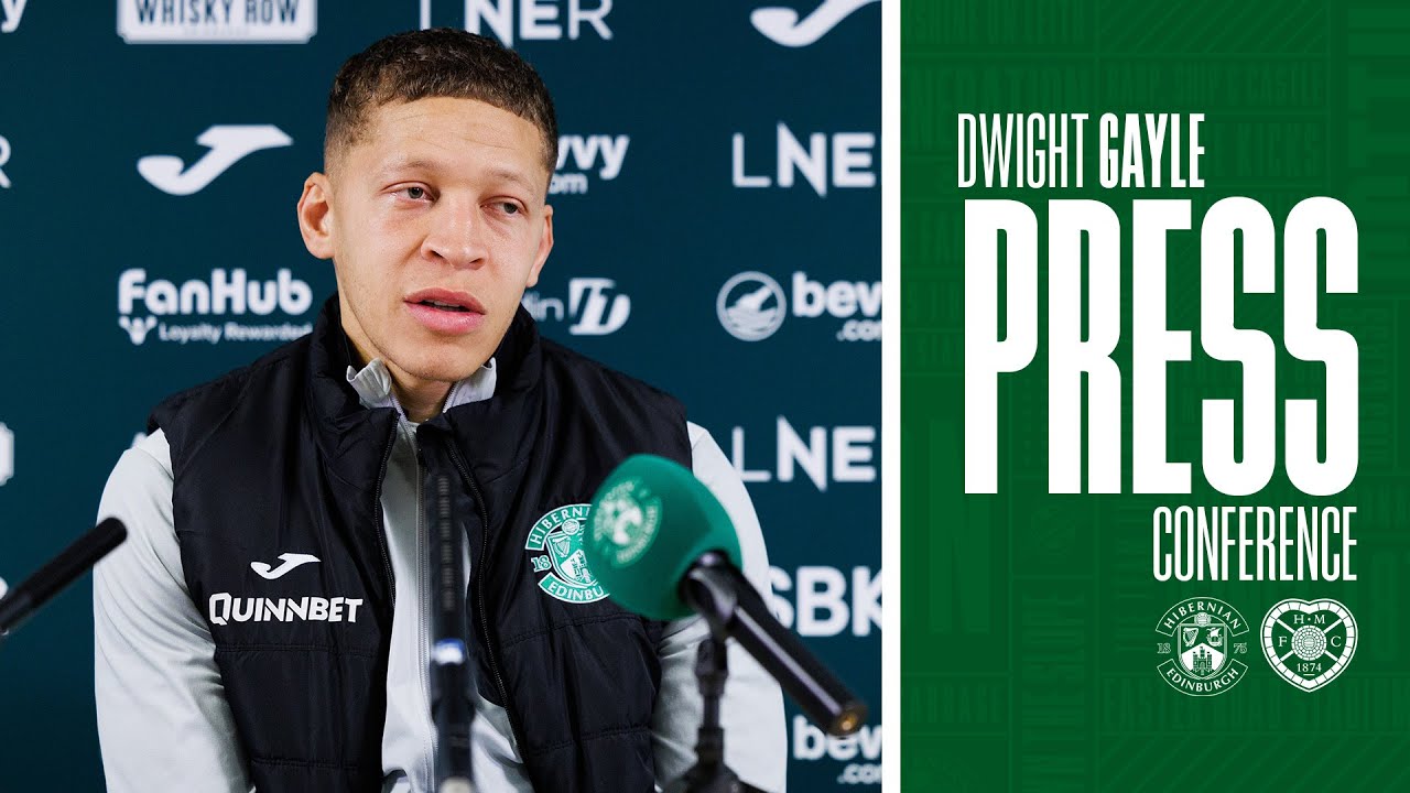 Dwight Gayle's Press Conference | Hibernian vs Hearts | William Hill Premiership