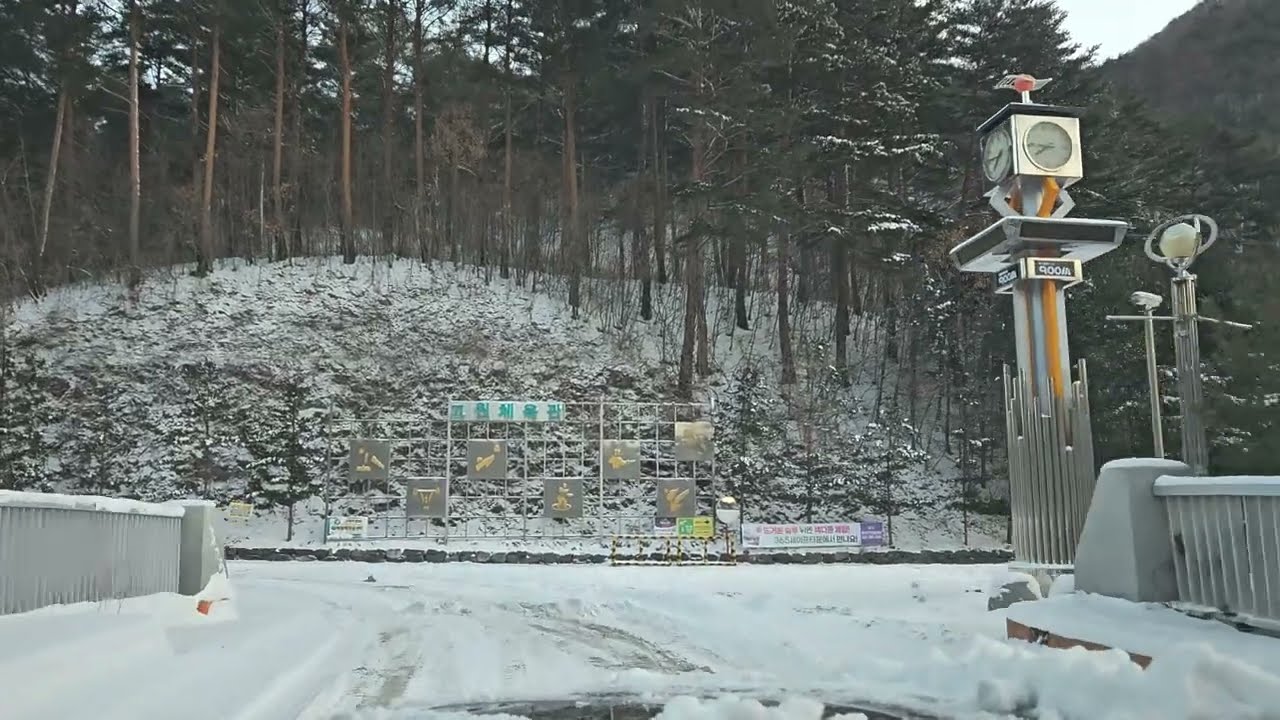 일요일 아침08시 태백시❄️도로상황❄️ (태백시 도로제설팀 여러분 수고 많으셨습니다)