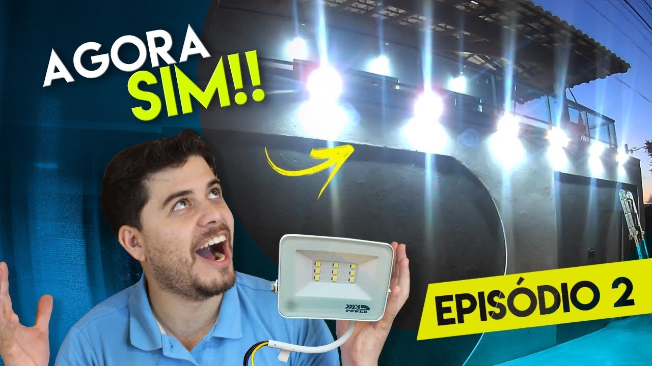 😉 Agora SIM ficou LUXO a iluminação da FACHADA 💡