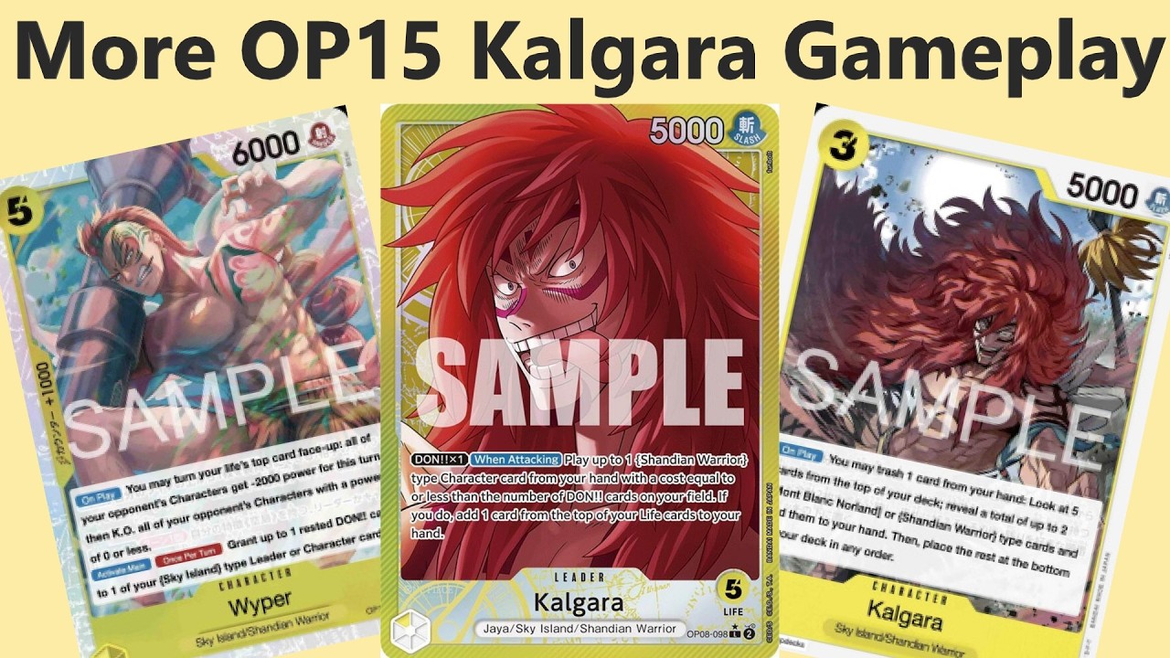 OnePieceTCG: Op15 Kalgara Gameplay vs Enel(W), Lucy(W), Kreig(L), Enel(W)
