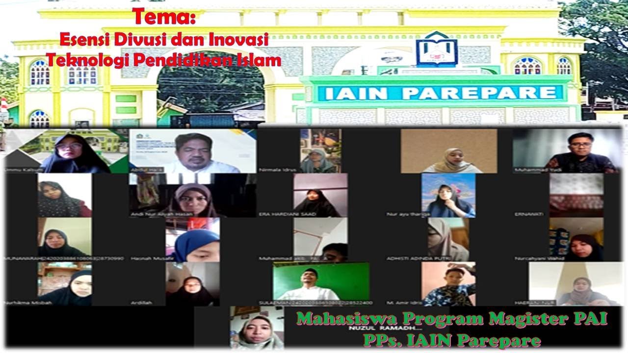Tema: Batasan dan Esensi Divusi & Inovasi Teknologi Pendidikan Islam