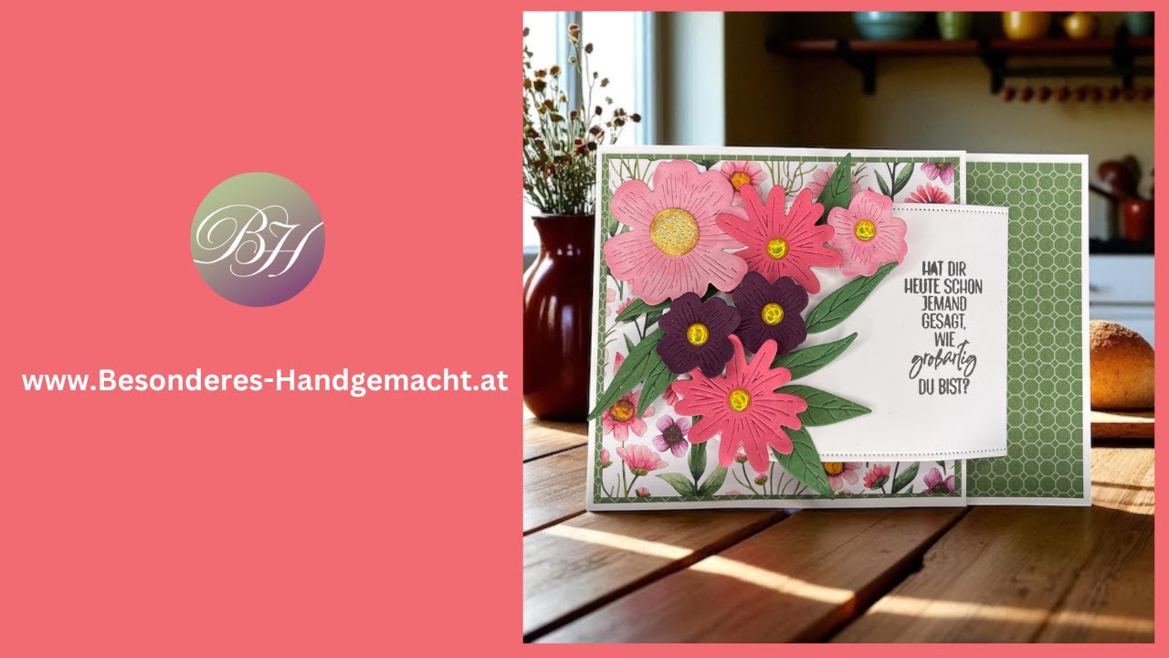 Fun Fold Card / raffinierter Verschluss / Freundschaftskarte / Blüten-Impressionen / Stampin’ Up!®