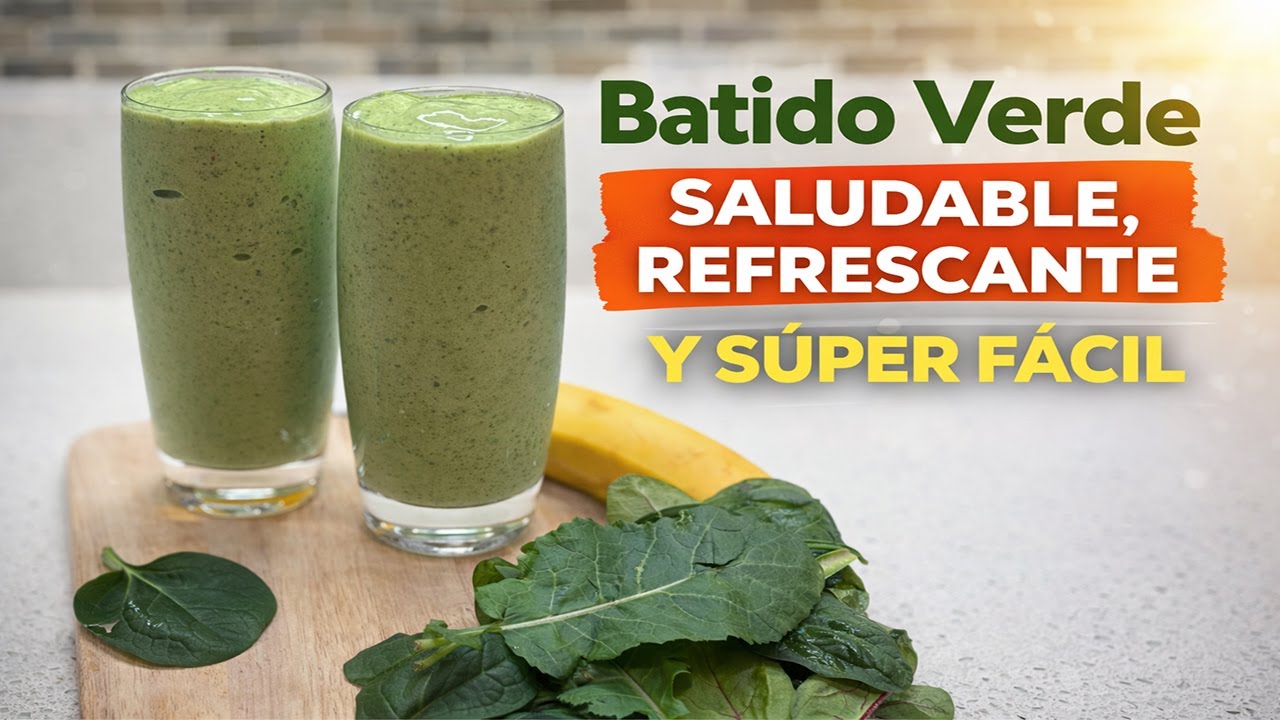 Batido Verde Saludable, Refrescante y Súper Fácil