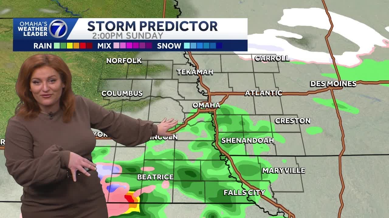Light snow, wintry mix possible Sunday for Omaha area