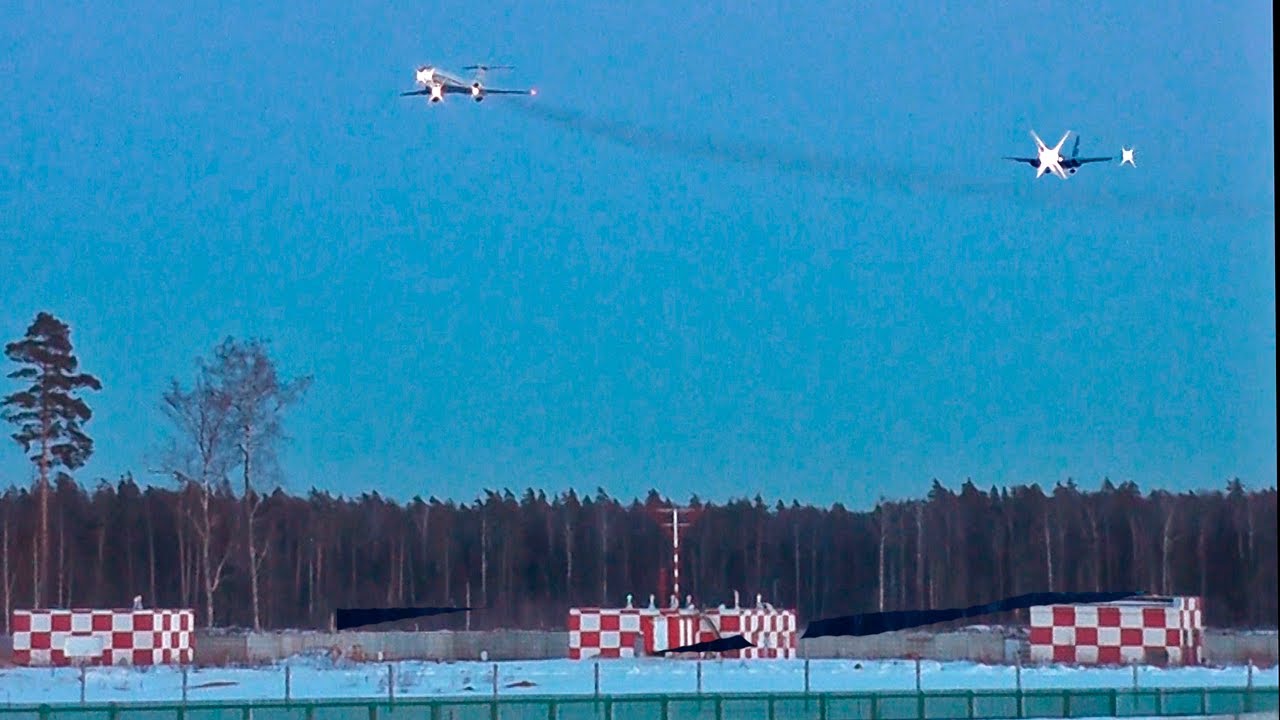 Посадка на одном двигателе и посадка конвейером. Ту-134 и Ту-214 с переговорами УВД