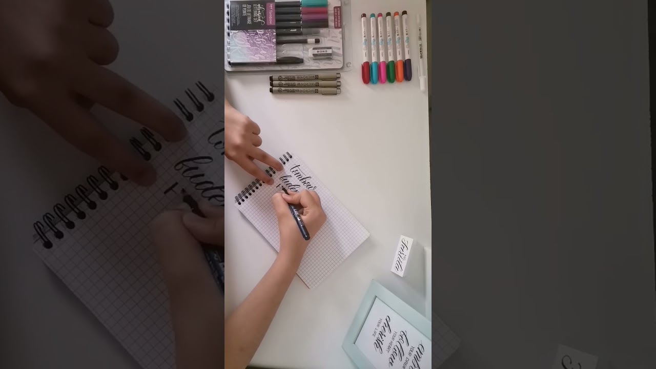 Tombow Fudenosuke Brush Pen: Hard Tip VS Soft Tip #calligraphy#handwriting#creative #art tips #asmr