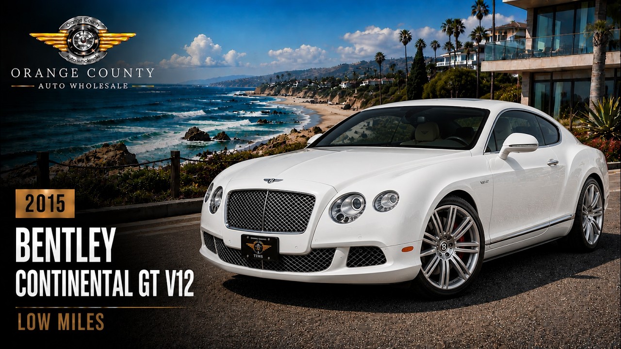 2015 Bentley Continental GT V12 White 28K miles at Orange County Auto Wholesale - Irvine, California