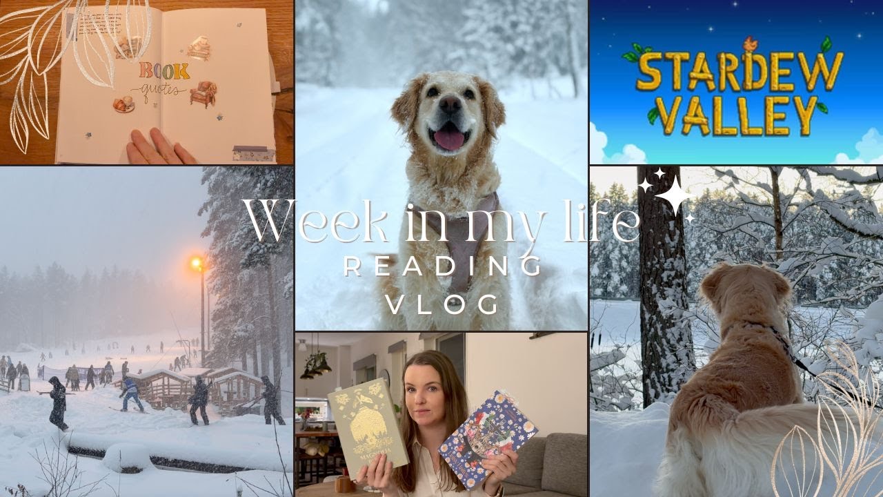 Winter reading vlog 📖❄️ | snowstorm, tandem read, stardew valley, second hand & book haul