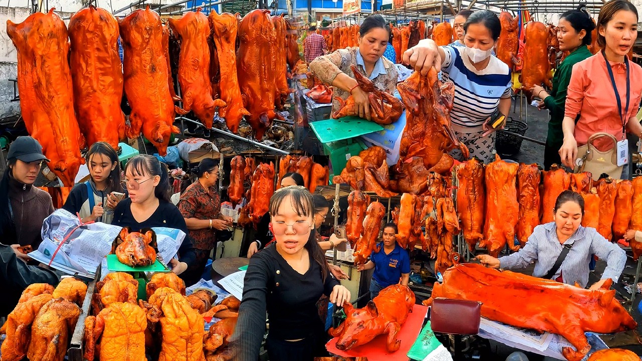 Happy Chinese New Year, Cambodia Delicious Street Food Markets, Food at Orussey Market, Fish Market