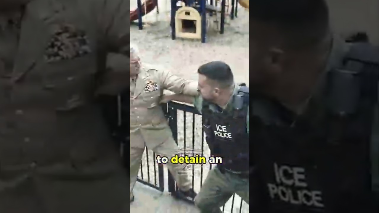 ICE tried to arrest an 8-year-old playing. This marine said NO. 👨&zwj;⚖️