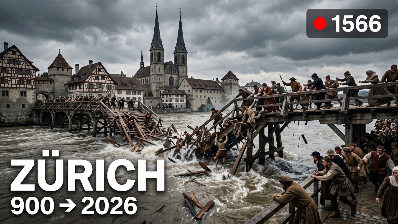 Evolution of Z&Uuml;RICH: 1,126 Years of History | Fixed-Camera Timelapse