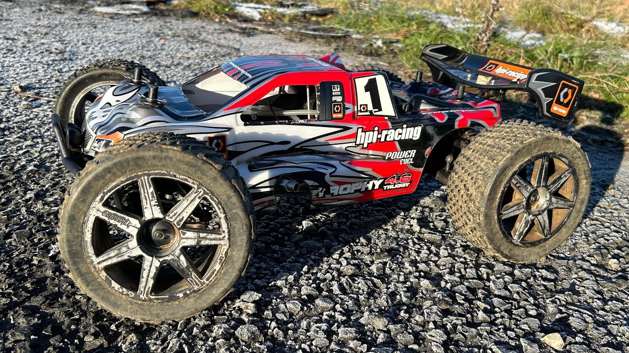QUICK-RIP! So Much POWER! LRP.32 Spec 4 swapped HPI Trophy Truggy Hits the Jumps! #nitrorc #rccar 