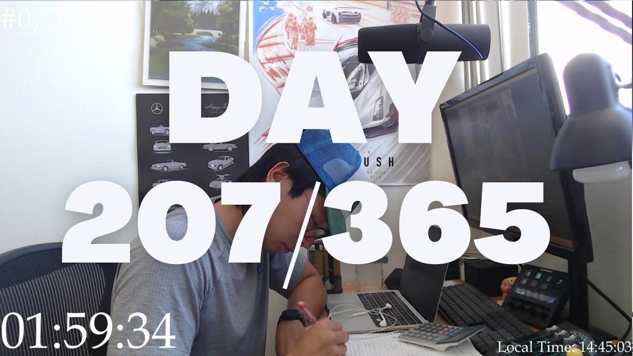 Study With Me Live | Day 207/365 🦍🌱