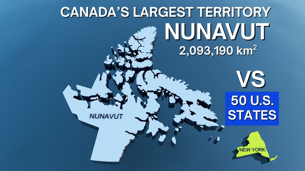 Canada's Largest Territory vs 50 U.S. States.