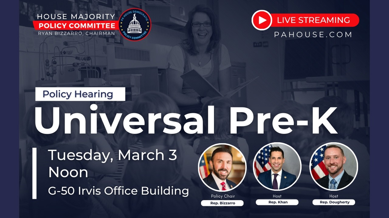 House Democratic Policy Committee Hearing: Universal Pre-K