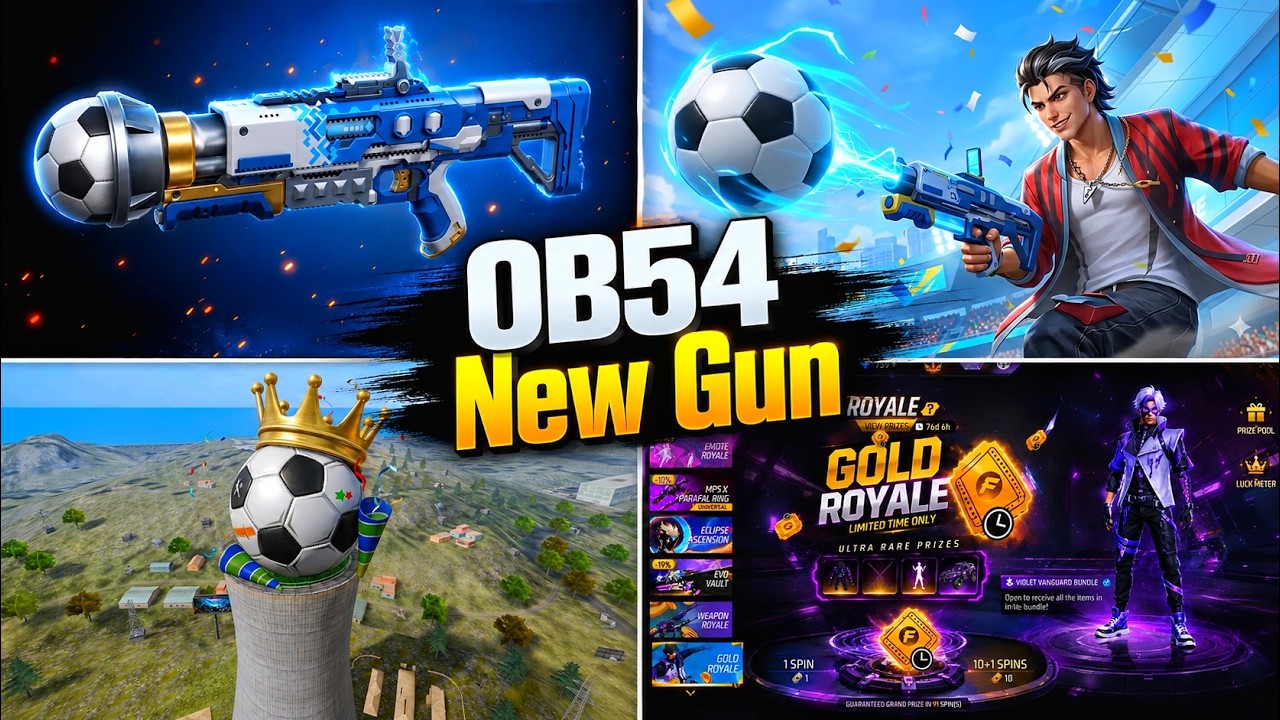 OB54 New Football Gun Upcoming Changes | Free Fire New Gold Event Change! 