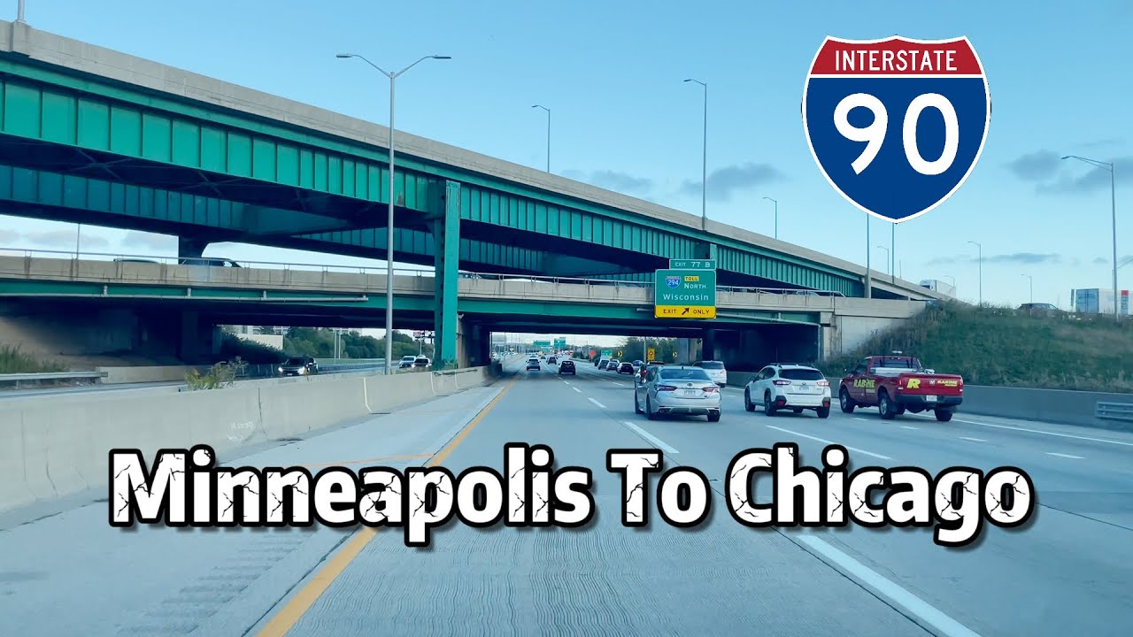 Driving from Minneapolis  to  Chicago , I 90 #usa 