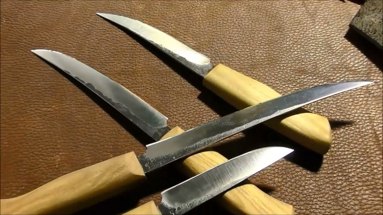 the process of making kitchen knives. Steel D2