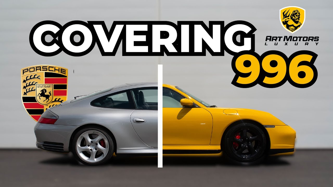 Covering Porsche 996 racing yellow 4K