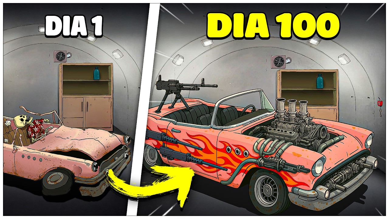 100 DIAS CONSTRUINDO UM CARRO NO APOCALIPSE | 60 Seconds! Reatomized