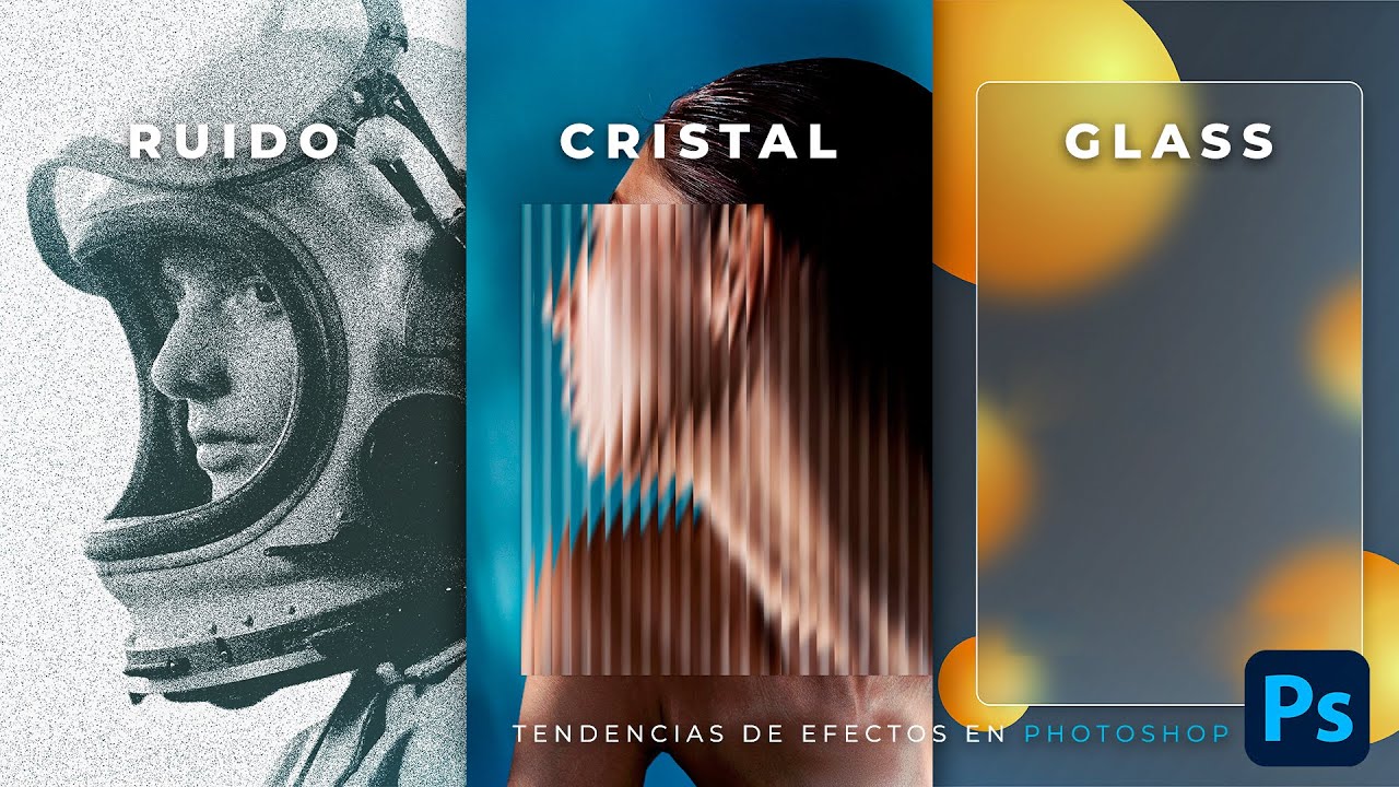 🔥 3 TENDENCIAS de EFECTOS EN PHOTOSHOP para crear DISE&Ntilde;OS | Tutorial efectos PS