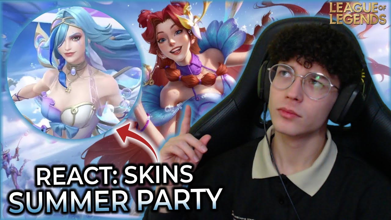 REACT: SKINS SUMMER PARTY DO WILD RIFT! GOSTEI DA SERAPHINE?!?