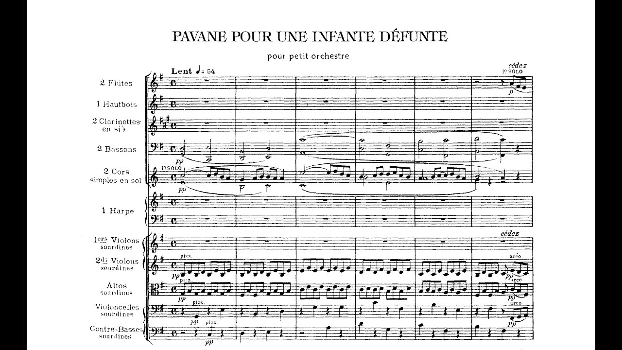 Ravel - Pavane pour une infante défunte (orchestral score)